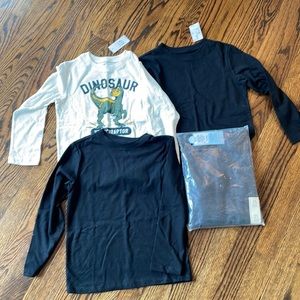 Boys 5 Years/XS (4-5) Long Sleeve T-Shirt Bundle (4 Shirts Total)